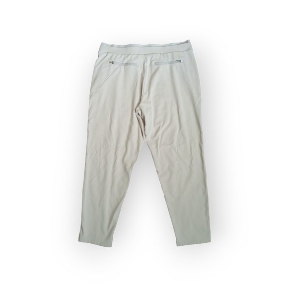 Athleta Venice pintuck stretch athleisure cream ankle pants - Picture 3 of 8